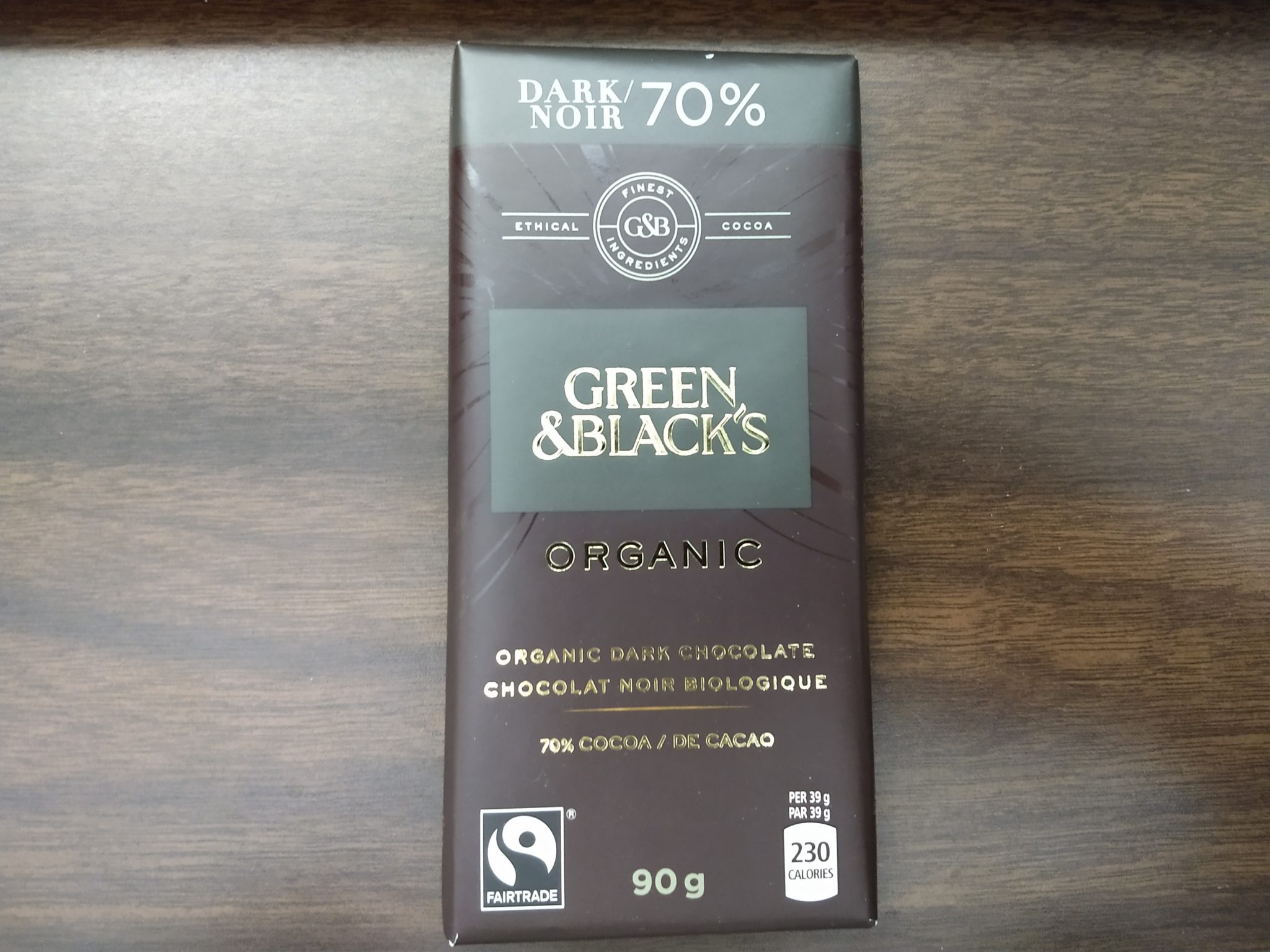 Green & Black’s – Organic Dark Chocolate 70%