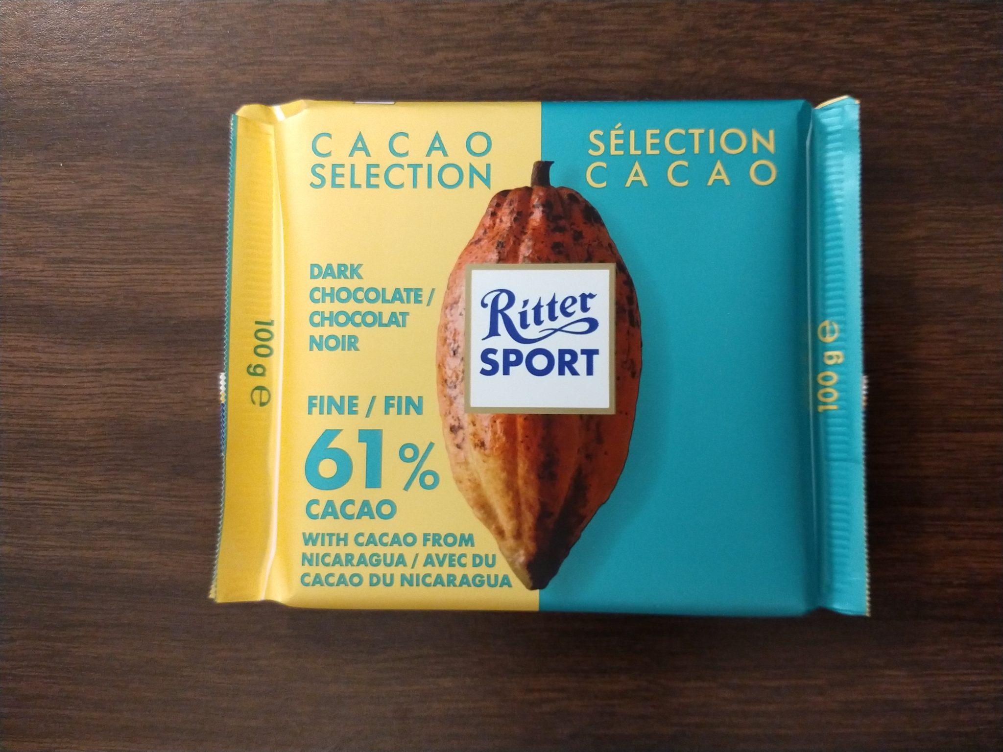 Ritter Sport – 61% Fine Dark Chocolate