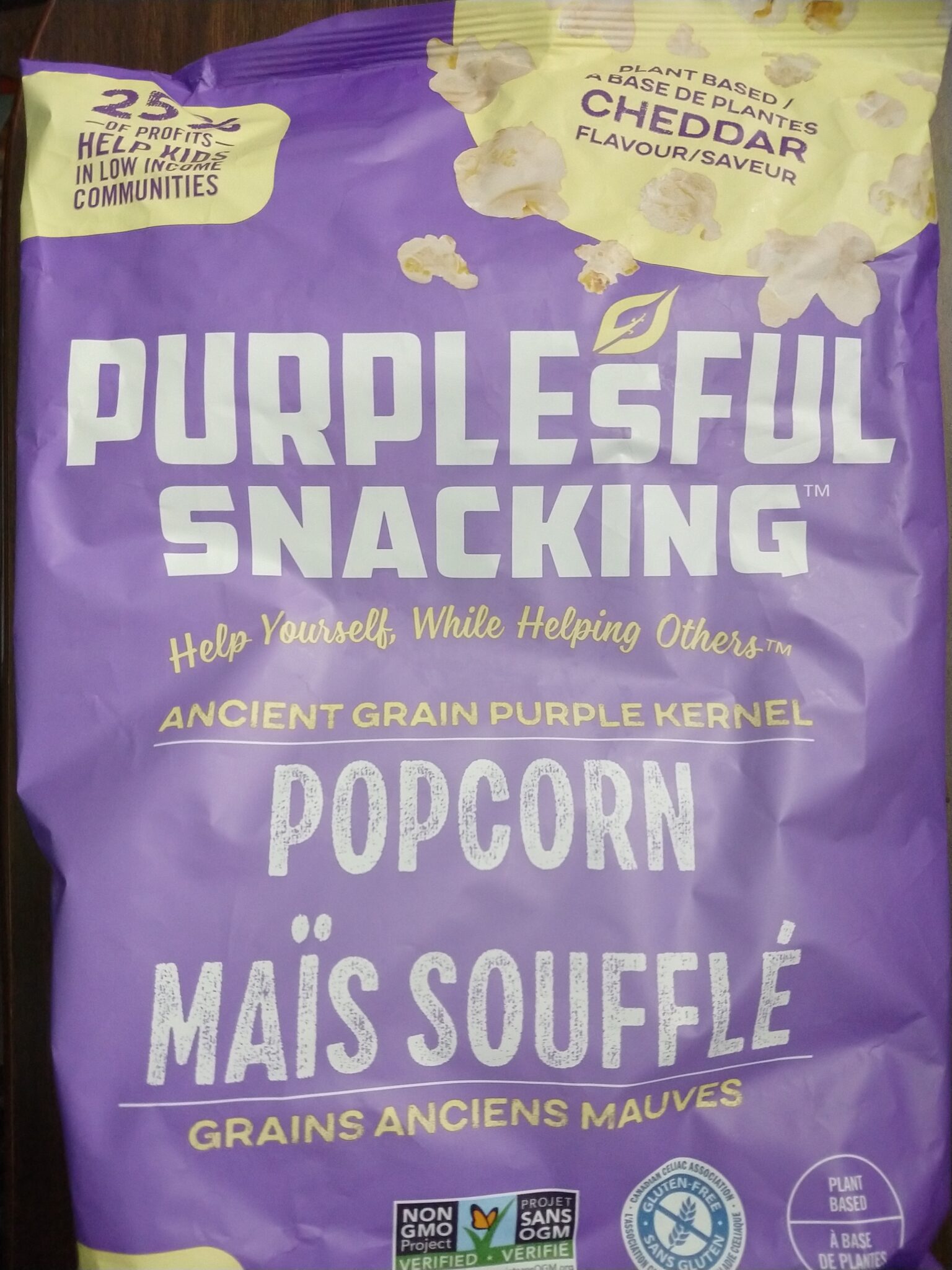 Purplesful Snacking – Plant Based Cheddar Popcorn