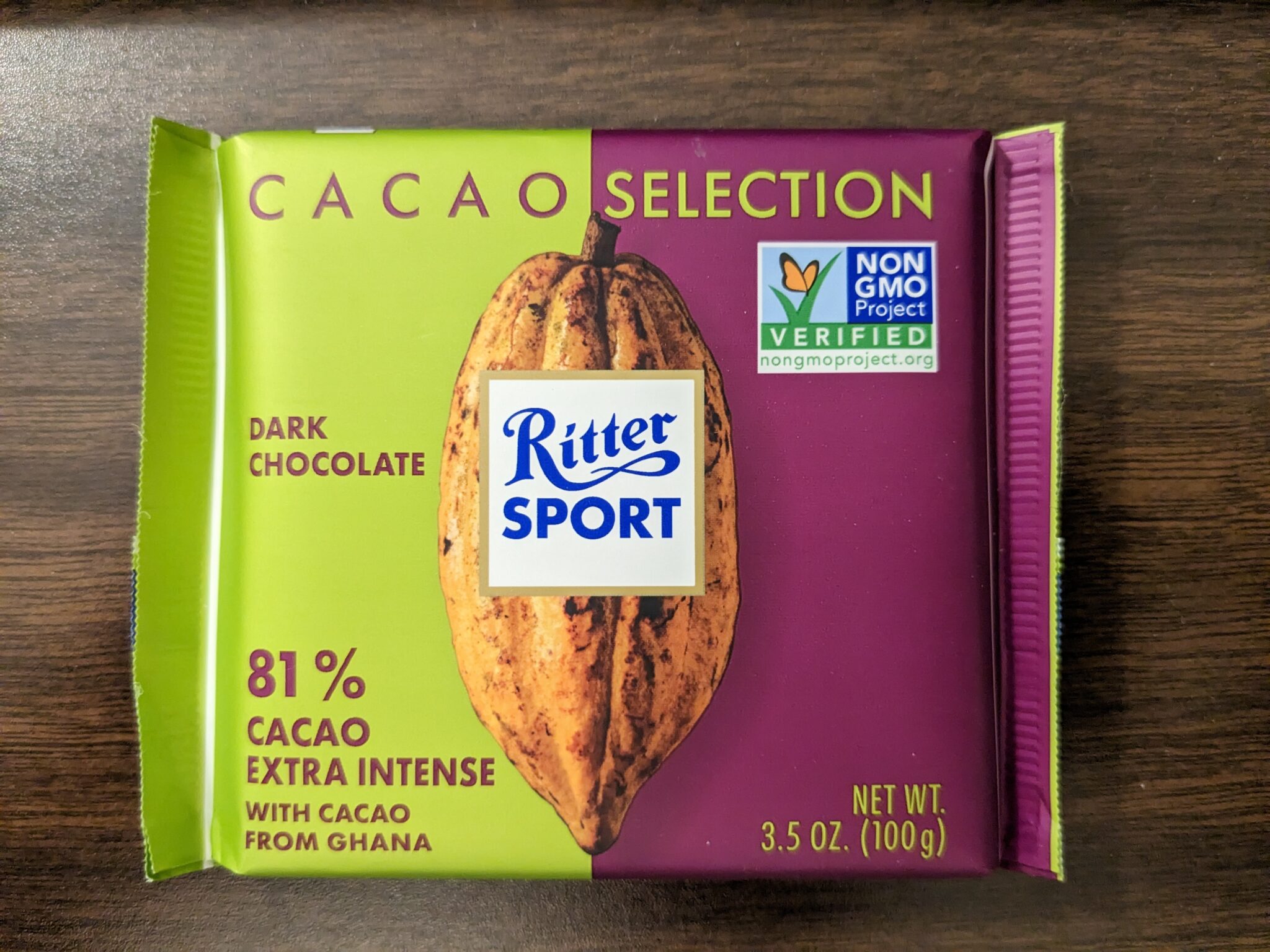 Ritter Sport – 81% Extra Intense Dark Chocolate