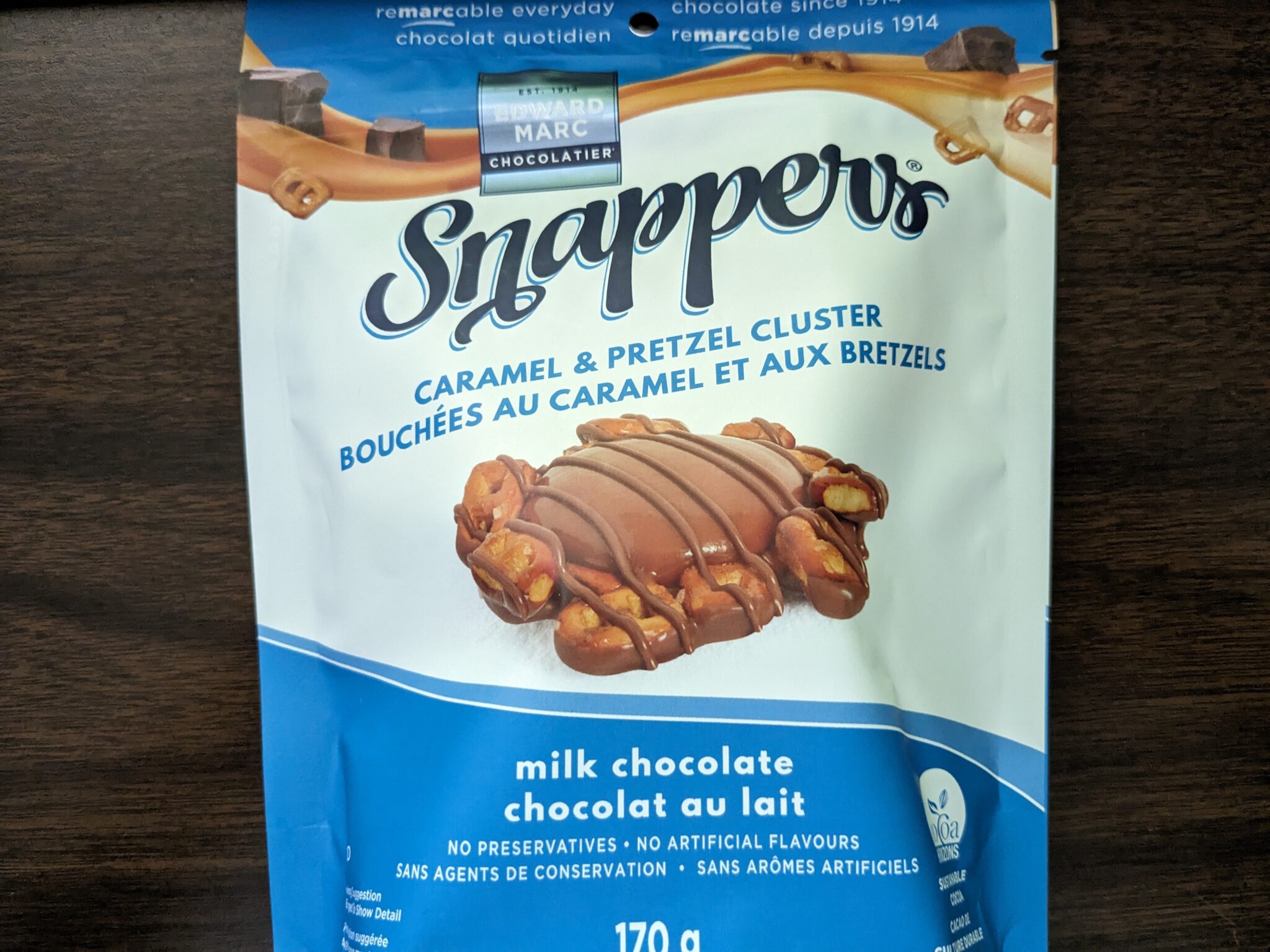 Snappers – Milk Chocolate Caramel & Pretzel Cluster