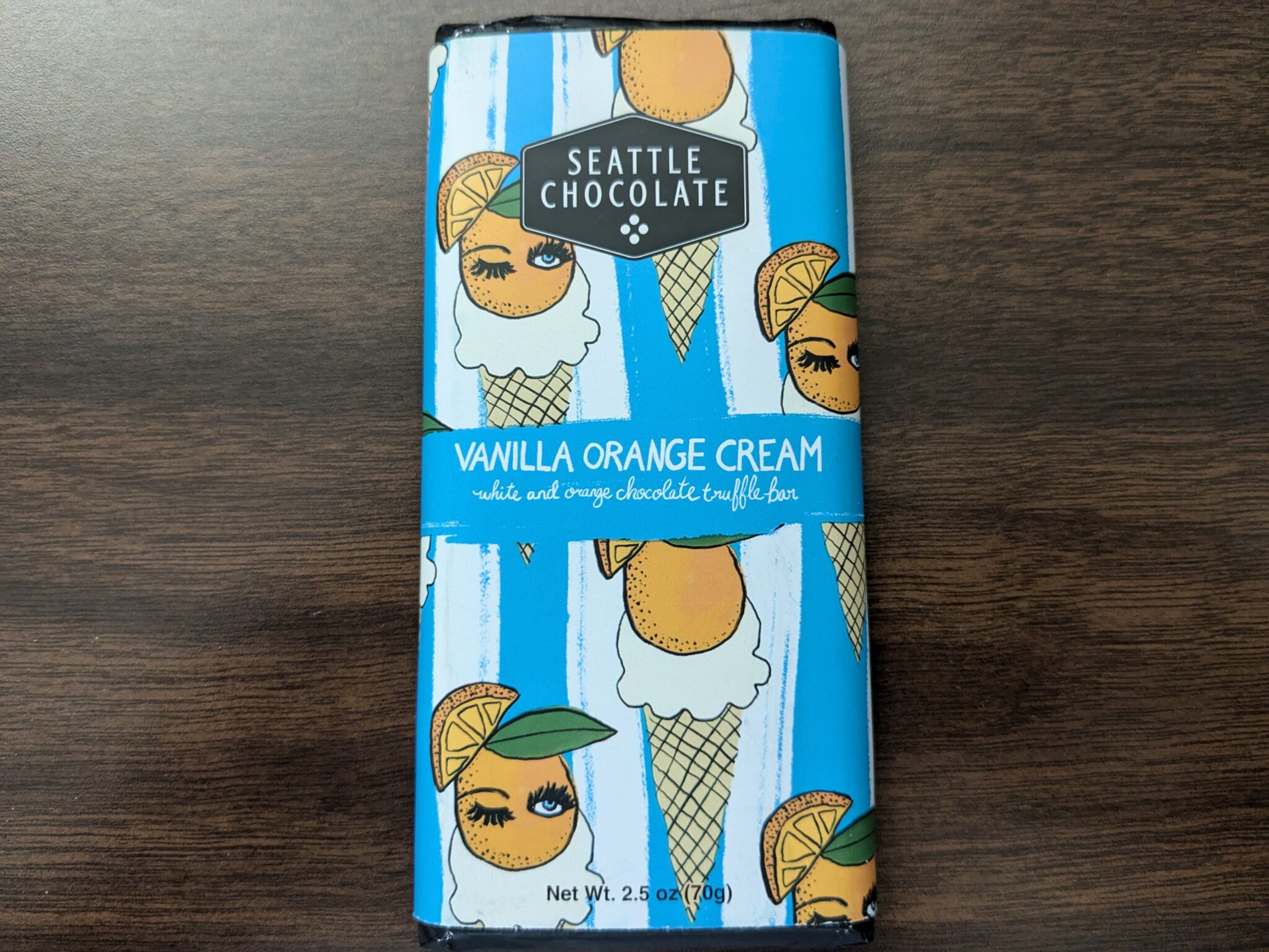 Seattle Chocolate – Vanilla Orange Cream Truffle Bar