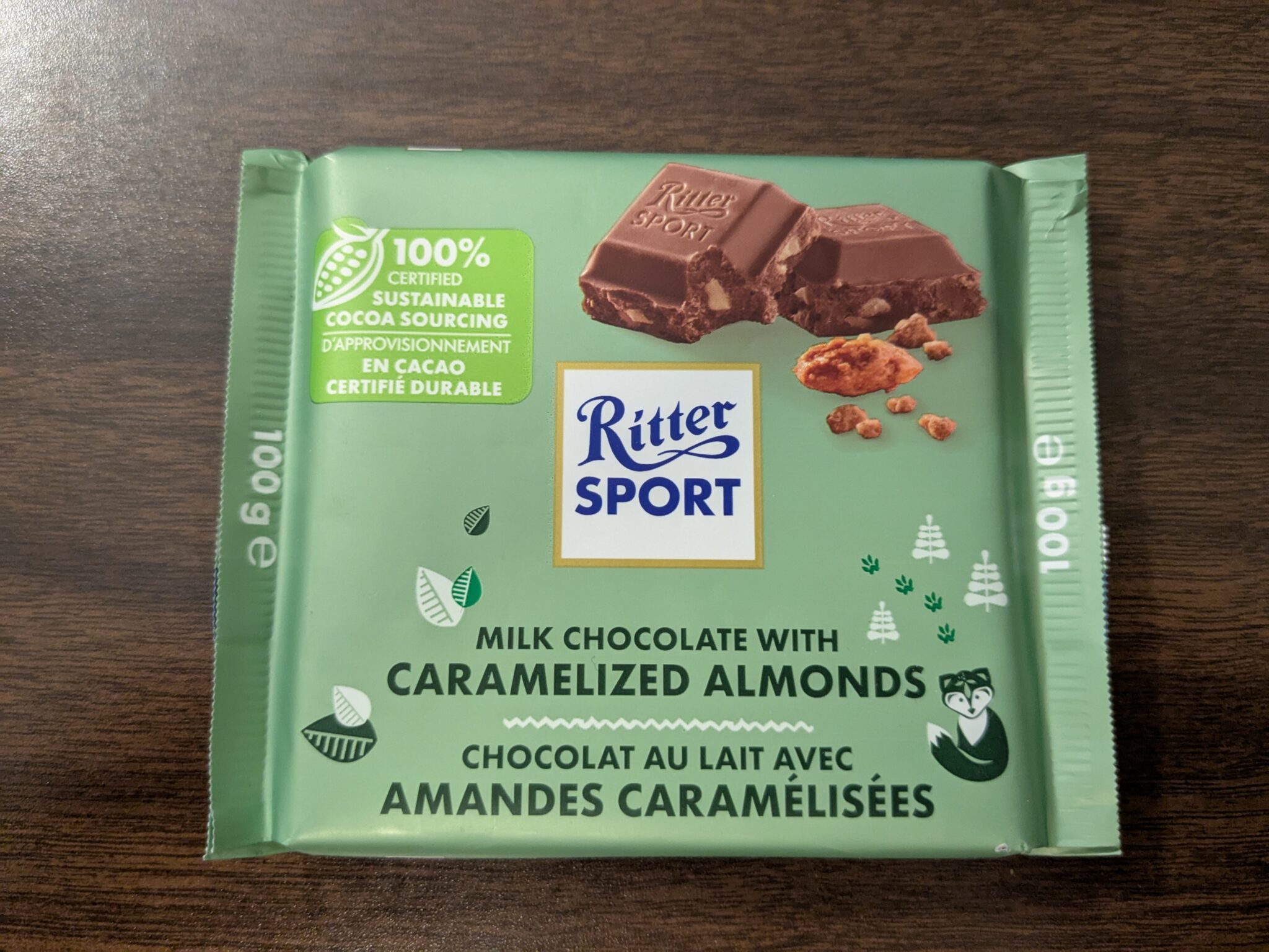 Ritter Sport – Milk Chocolate with Caramelized Almonds
